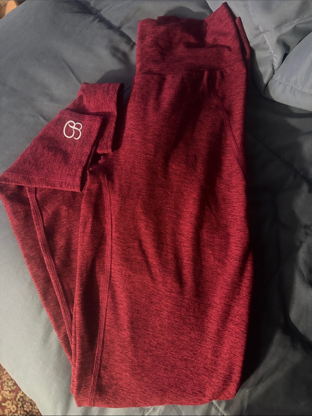 Bombshell sportswear uplift peach heathered Burgundy/darc red  Leggings